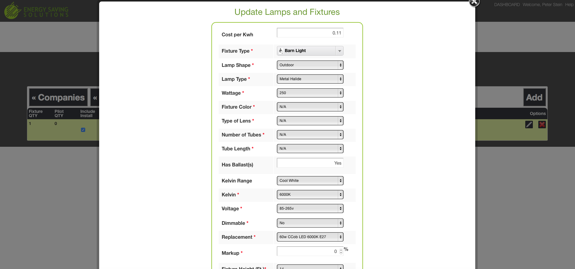 Energy Savings Solutions project screenshot